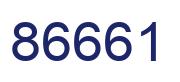 Number 86661 blue image