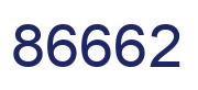Number 86662 blue image