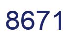 Number 8671 blue image