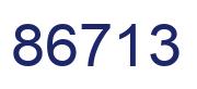 Number 86713 blue image