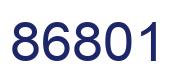 Número 86801 imagen azul