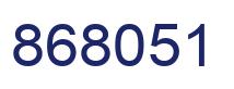 Number 868051 blue image