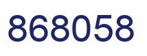 Number 868058 blue image