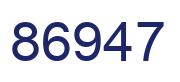 Número 86947 imagen azul