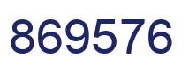 Number 869576 blue image