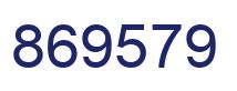 Number 869579 blue image