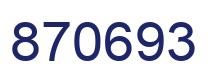 Number 870693 blue image