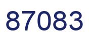 Number 87083 blue image