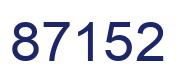 Número 87152 imagen azul