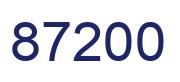 Number 87200 blue image