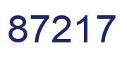 Number 87217 blue image