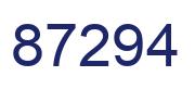 Number 87294 blue image