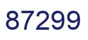 Number 87299 blue image