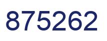 Number 875262 blue image