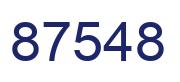Número 87548 imagen azul