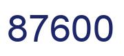 Number 87600 blue image