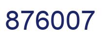 Number 876007 blue image