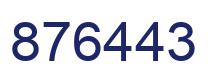 Number 876443 blue image