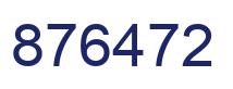 Number 876472 blue image