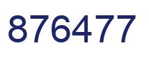 Number 876477 blue image