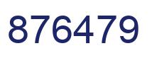 Number 876479 blue image