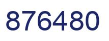 Number 876480 blue image