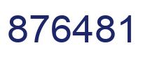 Number 876481 blue image
