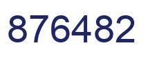 Number 876482 blue image