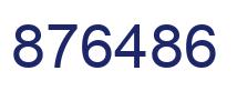 Number 876486 blue image