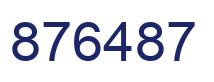 Number 876487 blue image