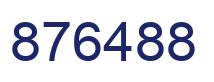Number 876488 blue image