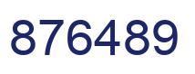Number 876489 blue image