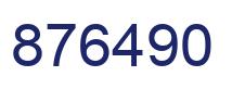 Number 876490 blue image