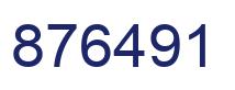 Number 876491 blue image