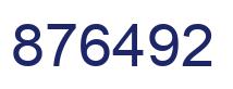Number 876492 blue image