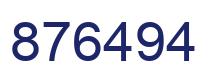Number 876494 blue image