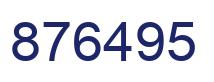 Number 876495 blue image