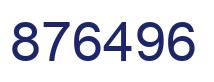 Number 876496 blue image