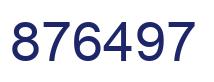 Number 876497 blue image