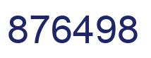 Number 876498 blue image