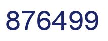 Number 876499 blue image