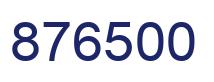 Number 876500 blue image