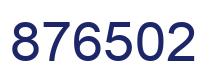 Number 876502 blue image