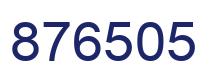 Number 876505 blue image