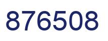 Number 876508 blue image