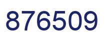 Number 876509 blue image