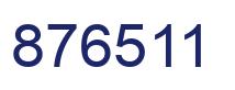 Number 876511 blue image
