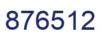 Number 876512 blue image
