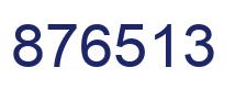 Number 876513 blue image