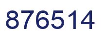 Number 876514 blue image